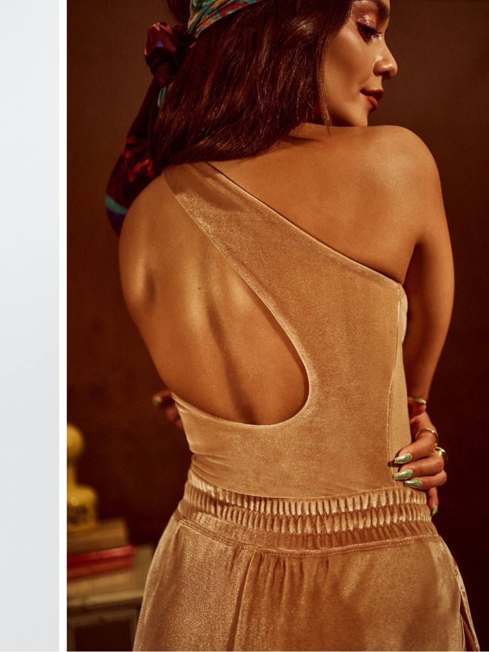 NEW Fabletics Gigi Velour Bodysuit - Light Honey Color - Size M